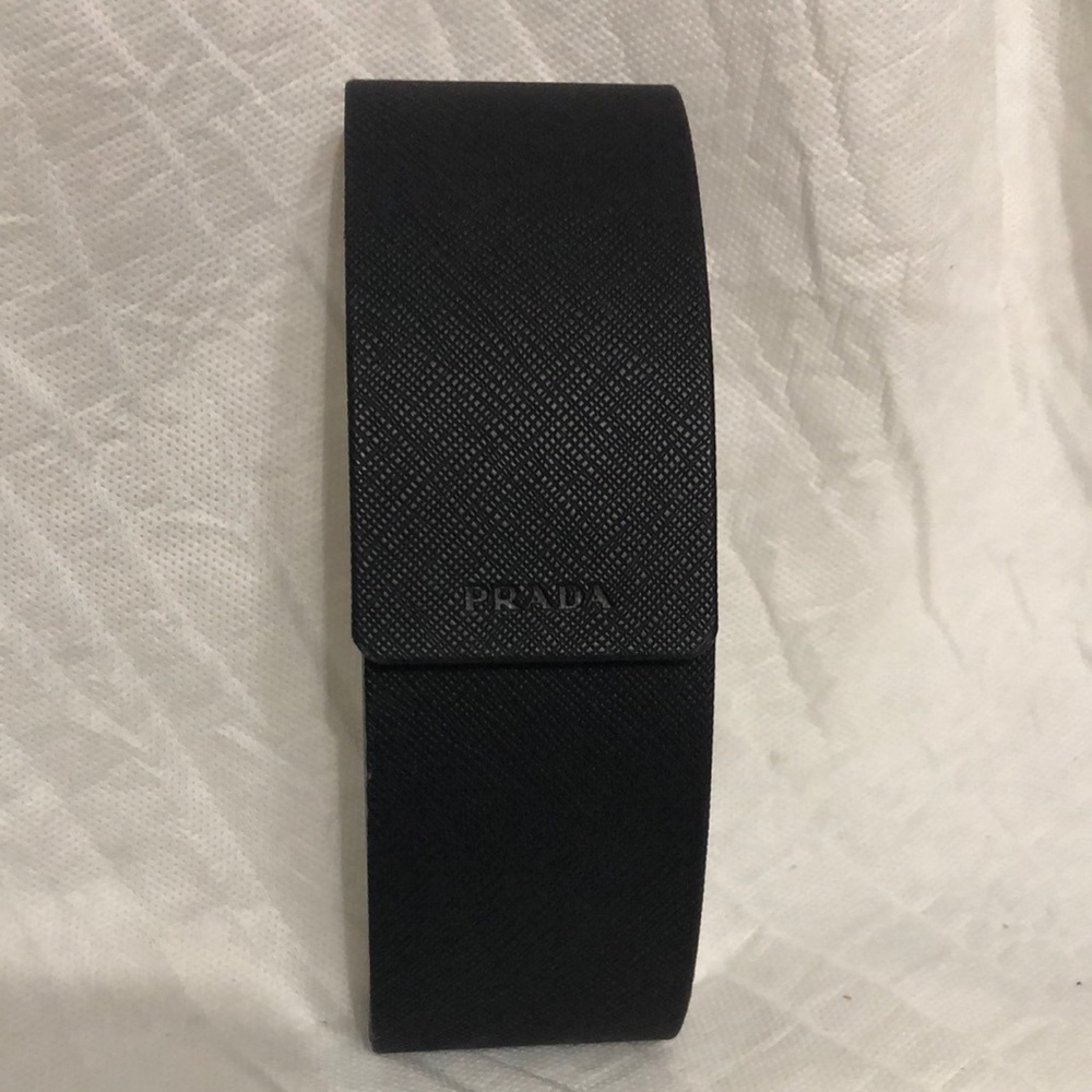 Prada Black Leather Eyeglass/Sunglass Case